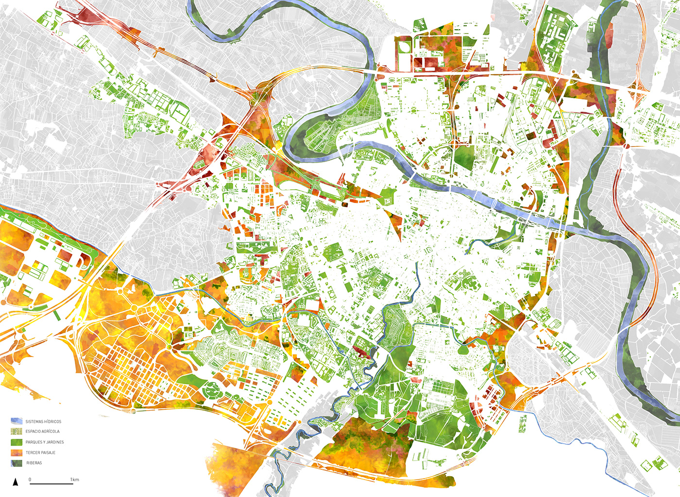 Tercer Paisaje Biodiversidad zaragoza Mapping cartografia gilles clement manifiesto paisaje urbanismo tfg