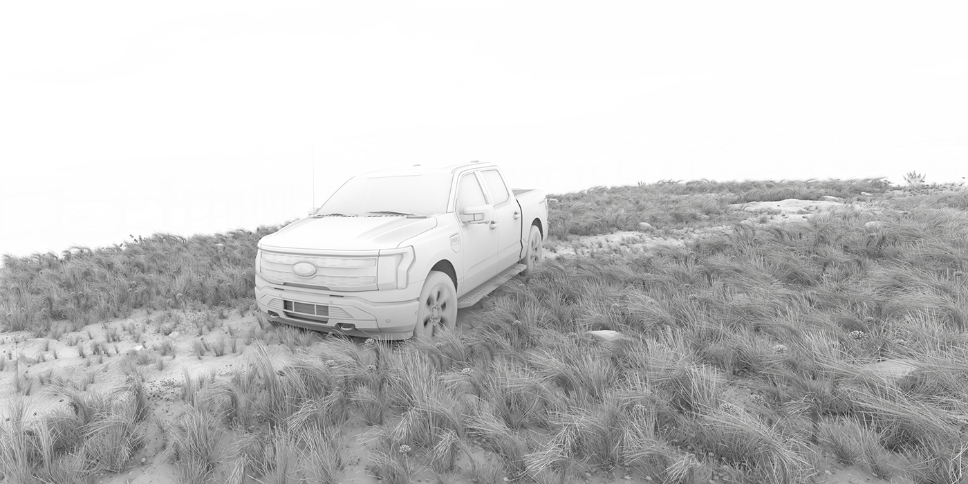 3D 3ds max automotive   car CGI Ford Landscape photomanipulation photoshop retouch