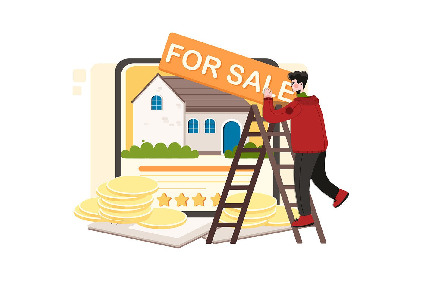 advertisement apartment finding house ILLUSTRATION  offers property real estate Rent seller