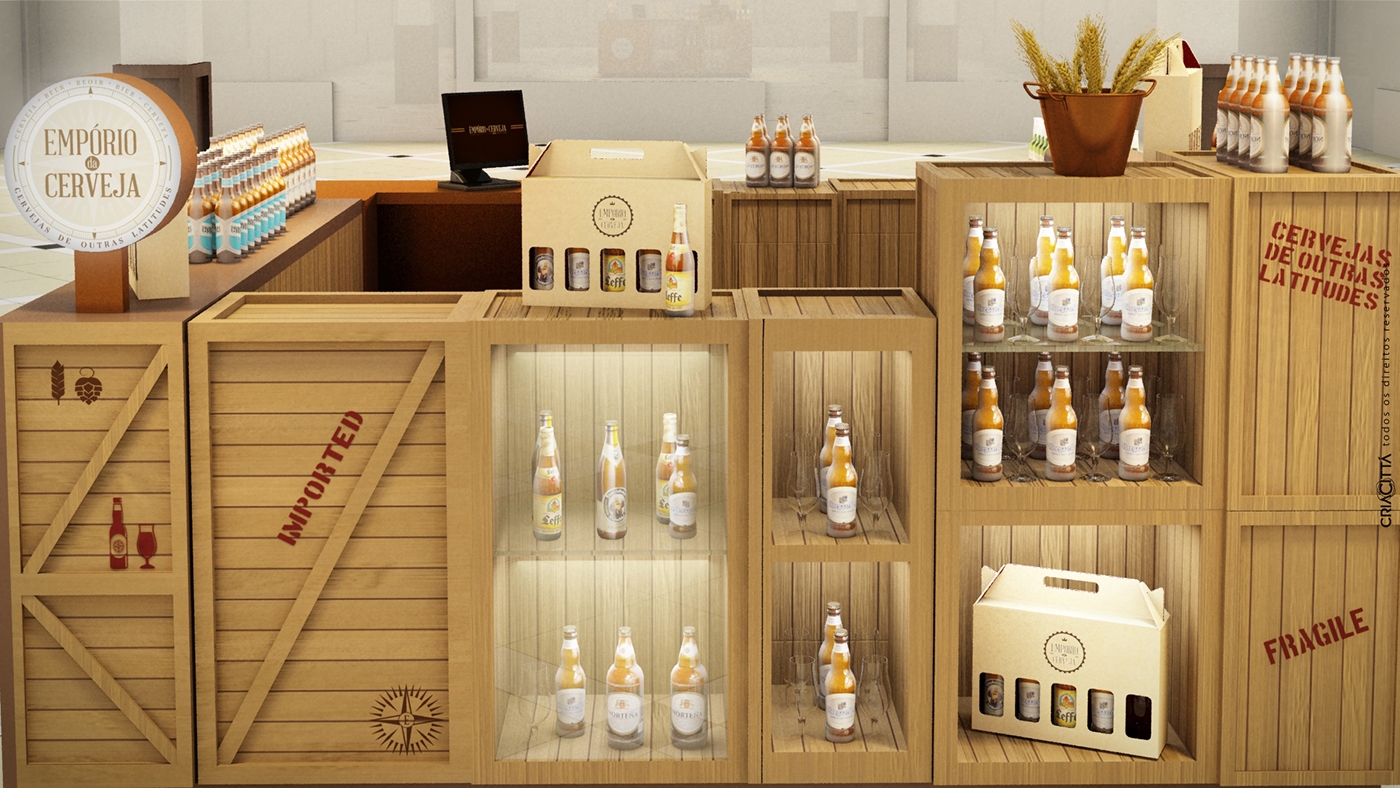 Retail design brand experience bruna pollini beer kyosk