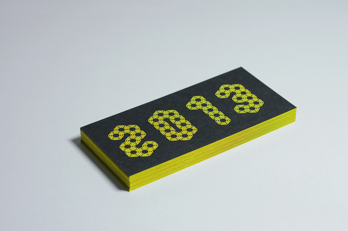 Foil Blocking yellow hot stamping duplex visual identity