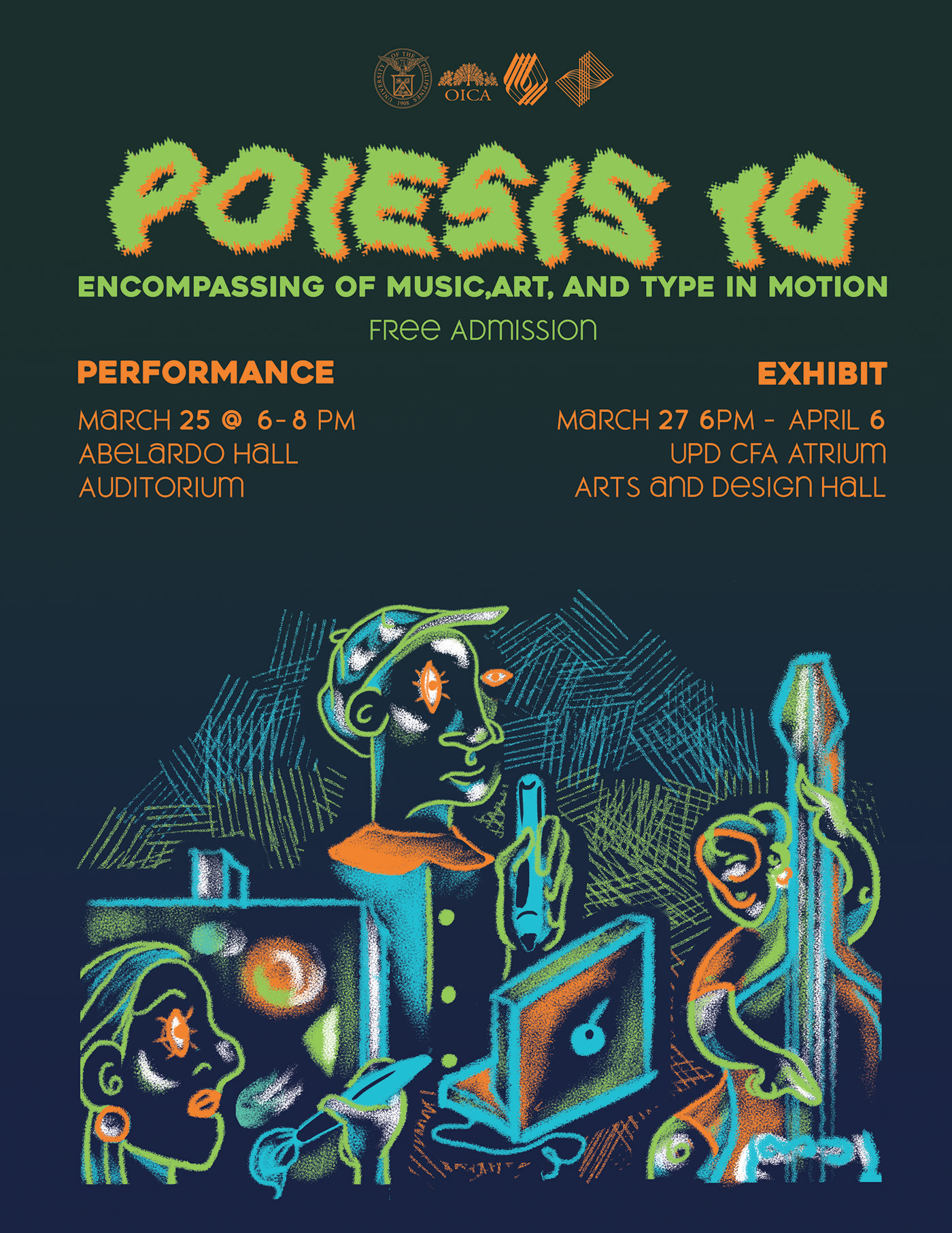 Advertising  Event graphic design  ILLUSTRATION  music Picasso poster texture