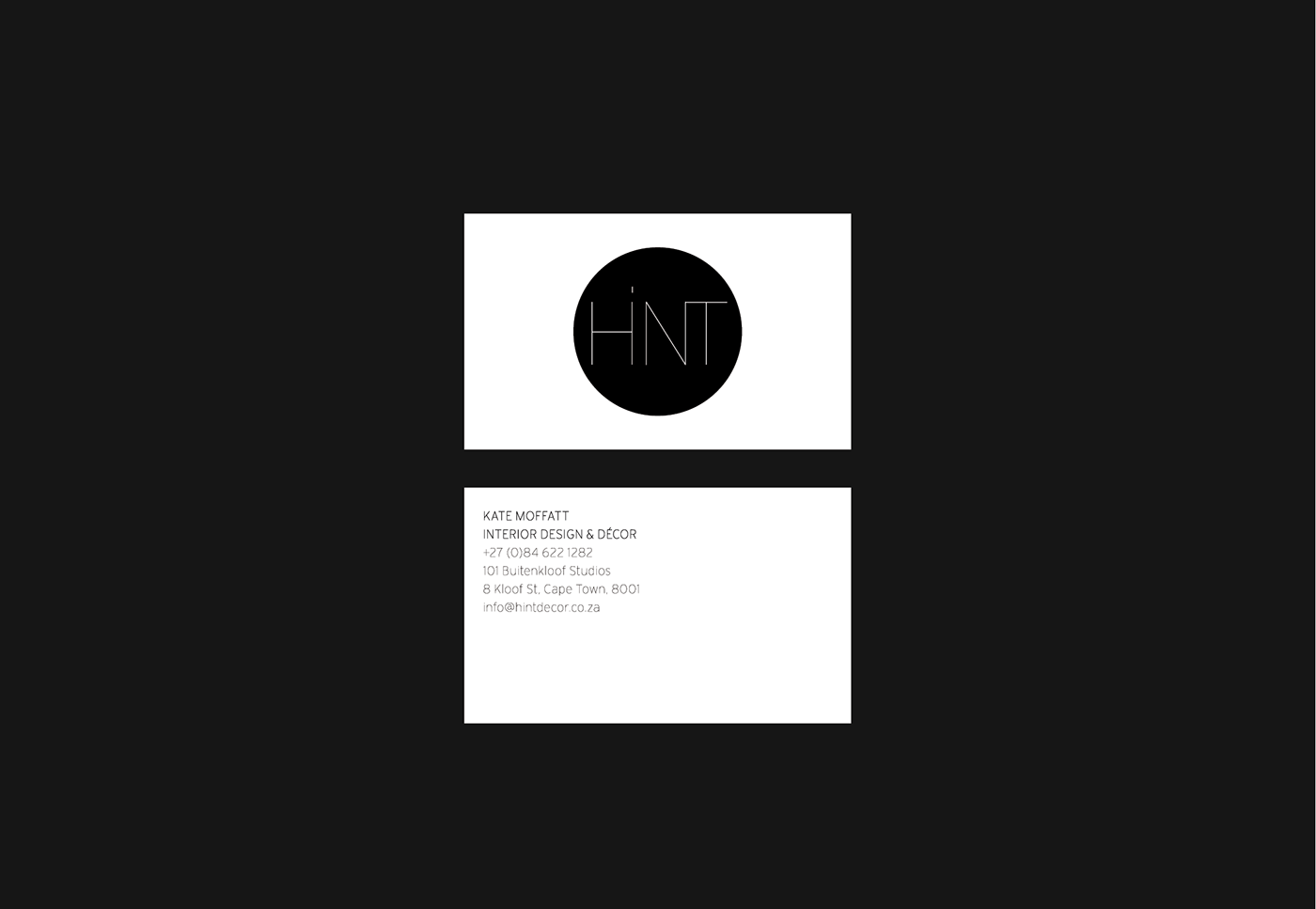 interior designer Corporate Identity Web design branding  graphic design  HINT interiors brand identity