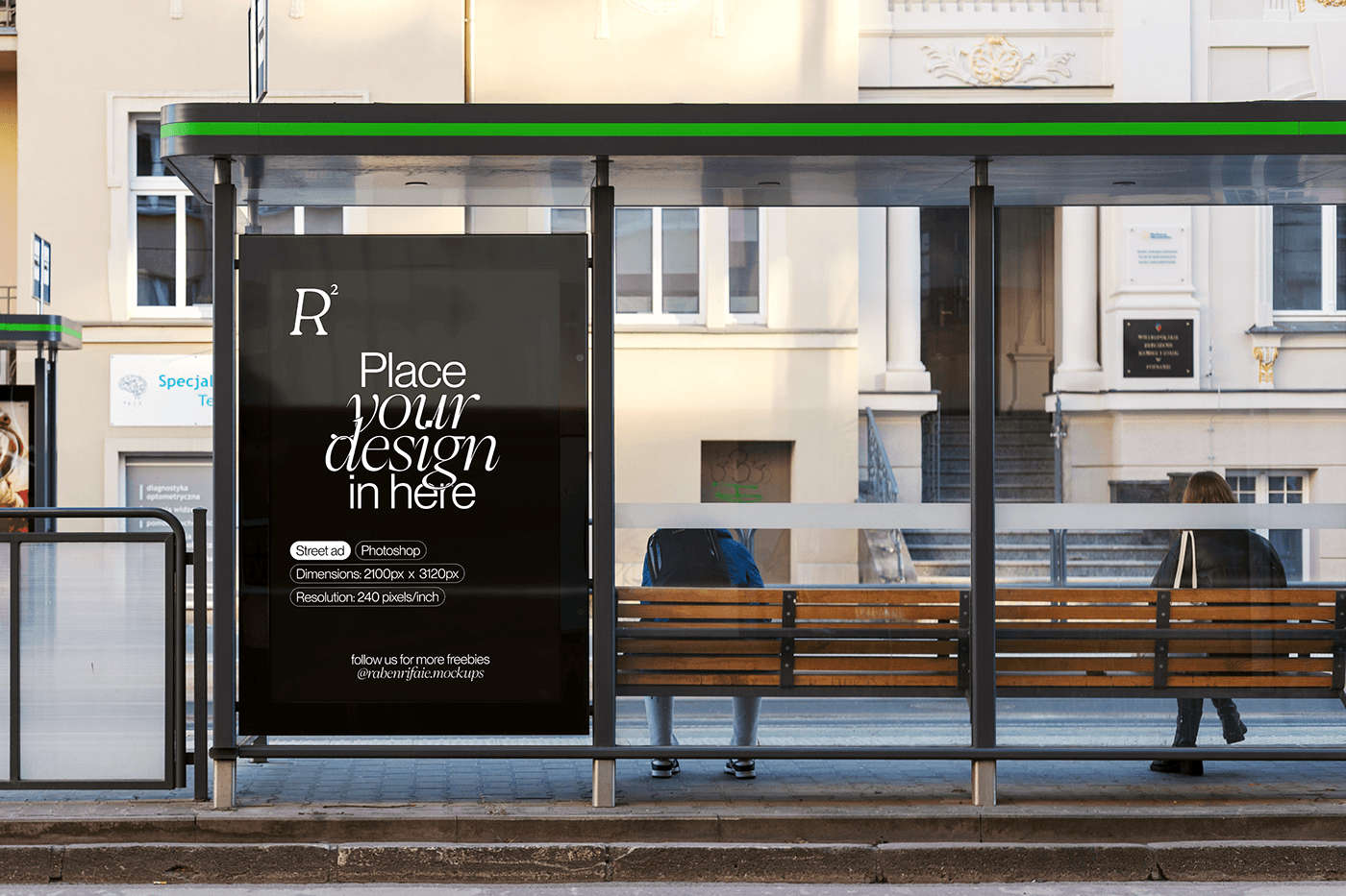 mockups photoshop bus stop graphic design  poster Advertising 