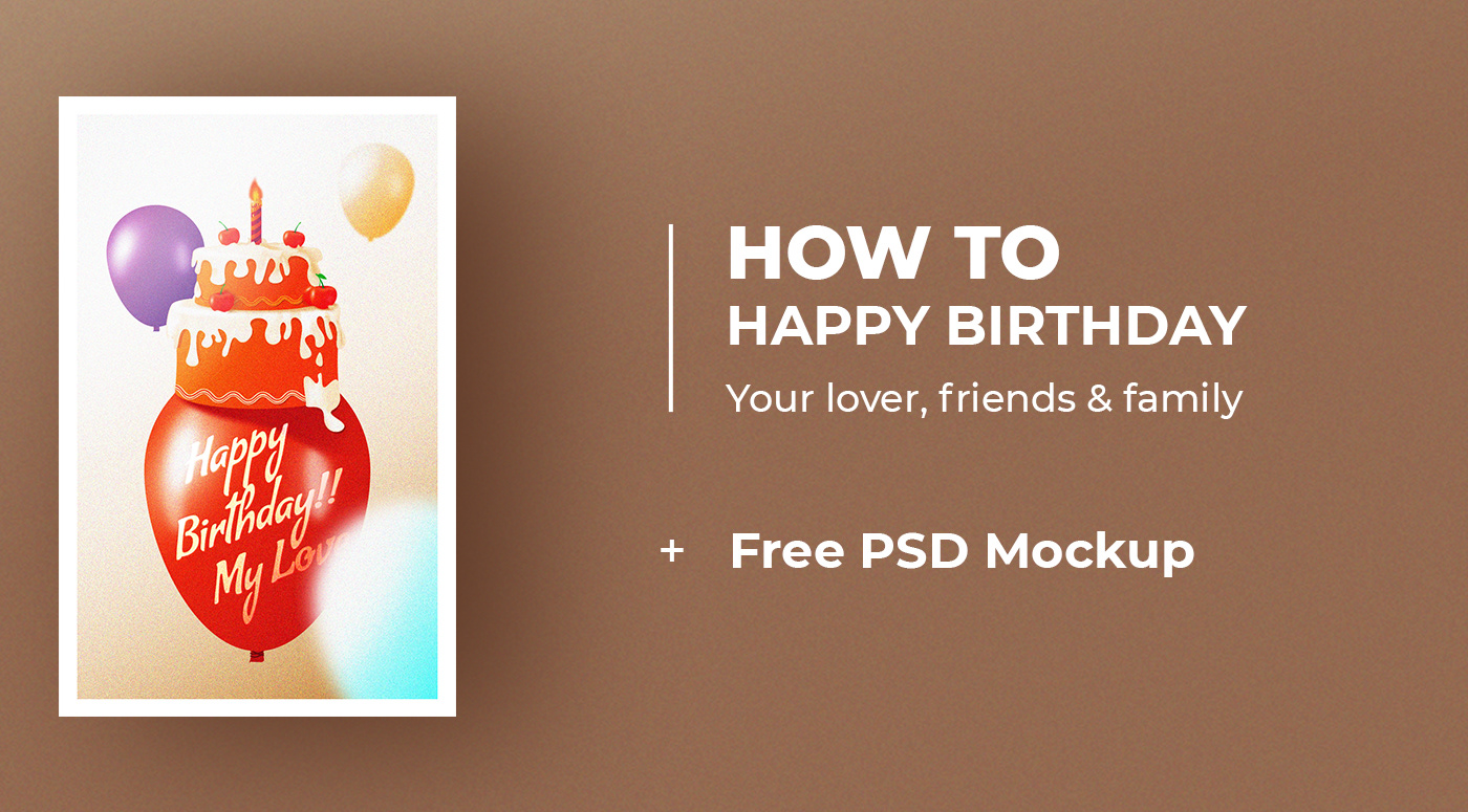 Happy Birthday card birthday card birthday ecard free download free mockup  dainogo Free Card tutorial happy birthday Illustrator tutorial