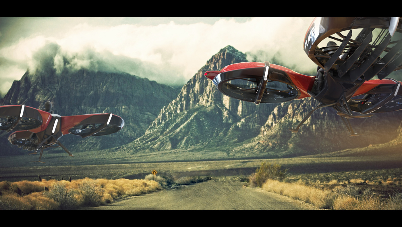 Vehicle drone Copter future concept multicopter plane aero helicopter Autonomous Innovative car Fly Flying