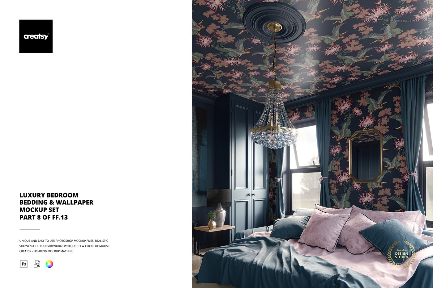 3D 3ds max architecture bedroom graphic design  interior design  luxury marvelous designer photoshop vray