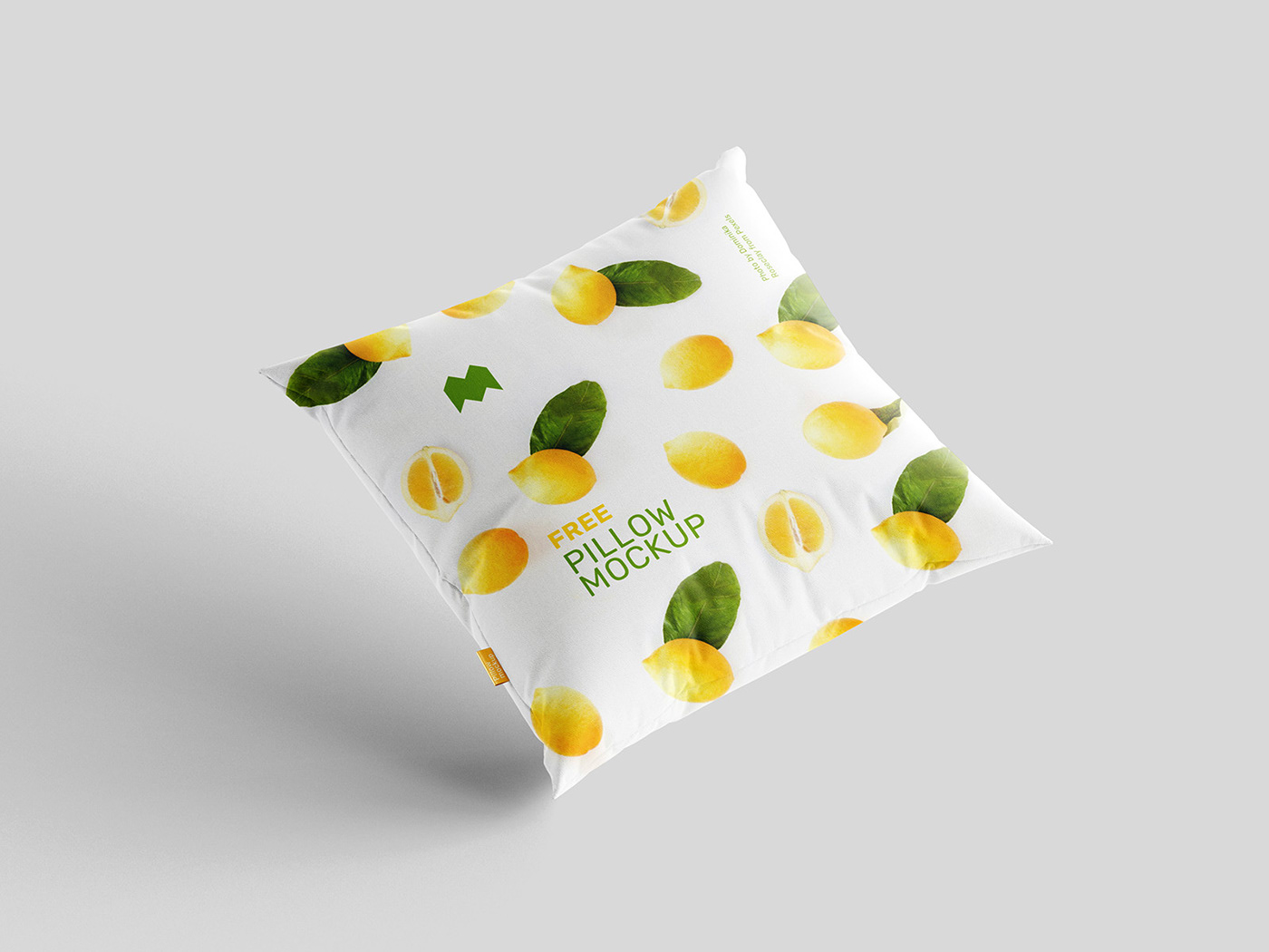cushion download fabric free Mockup pillow psd template