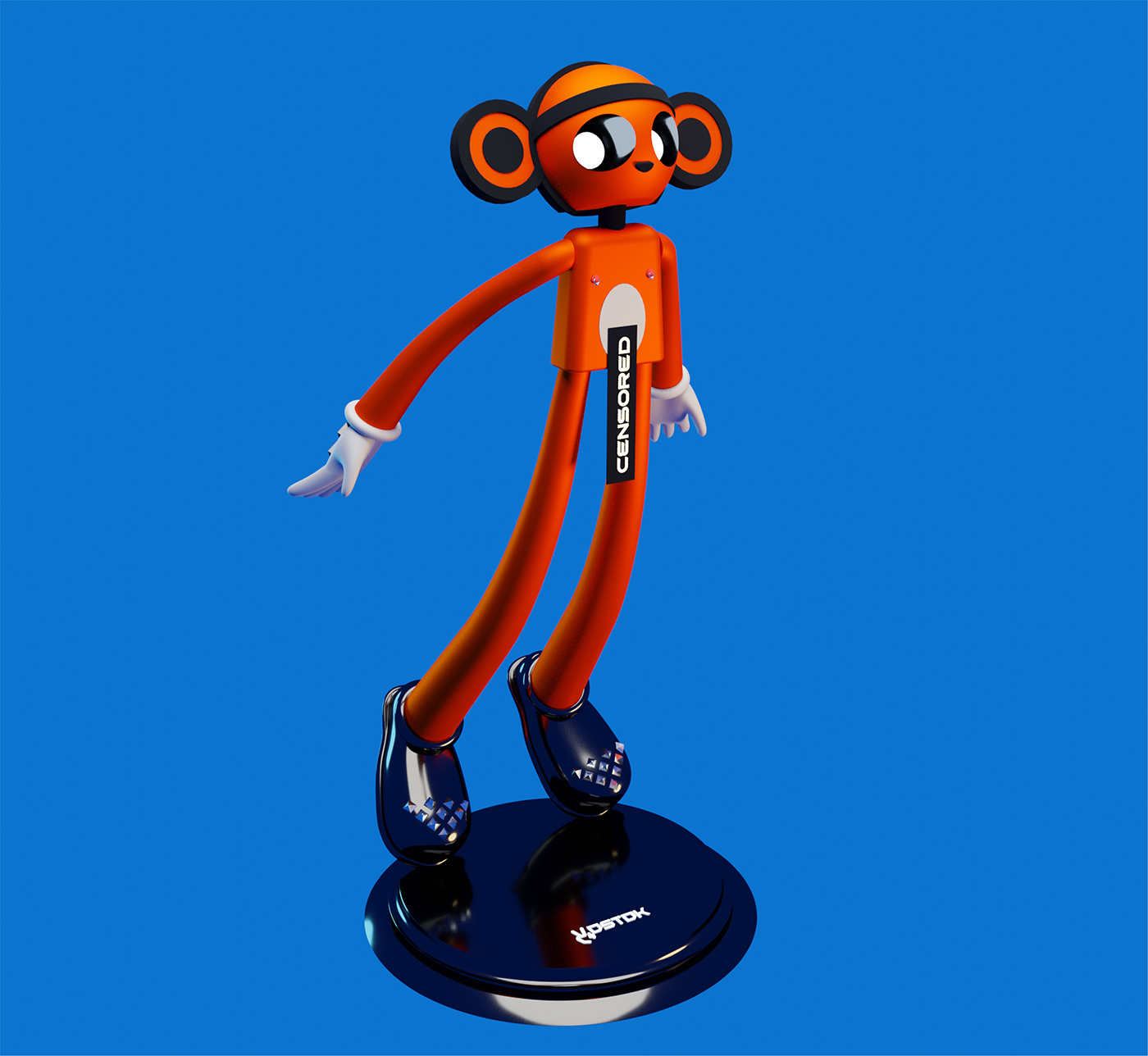 3D agency art object Brand Models cartoon design 3D E-Newsletters identity modeling monkey