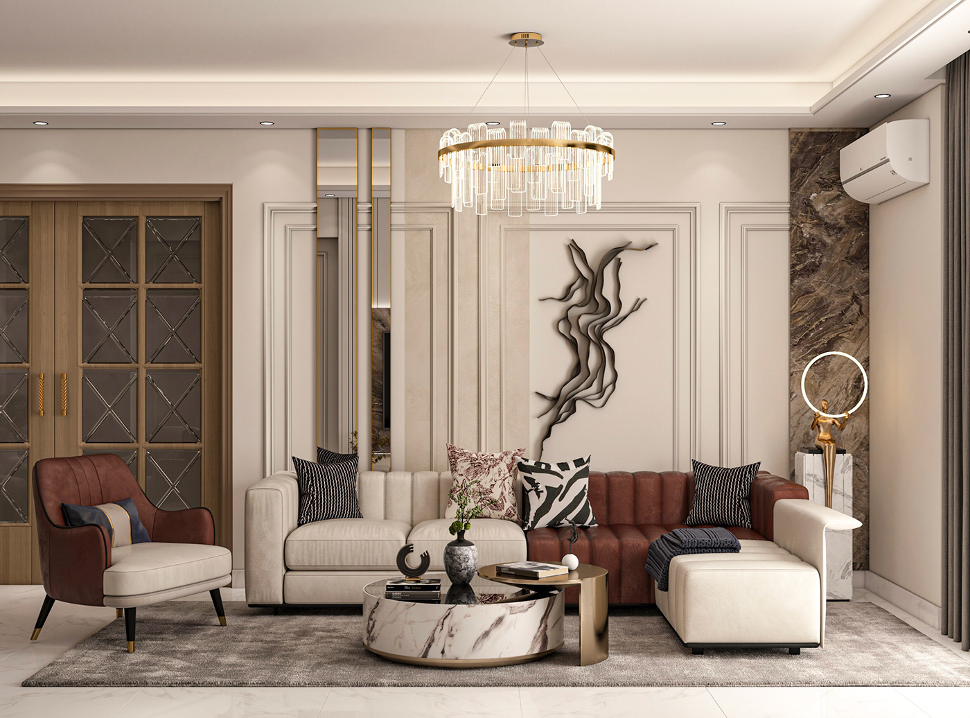 reception interior design  modern modeling Render visualization 3dmax furniture light