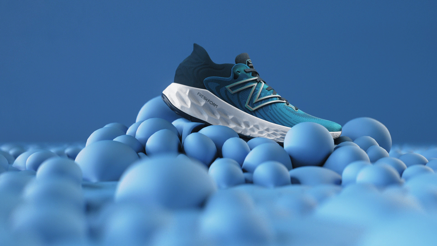 animation  cinema4d design houdini motion graphics  nb New Balance new balance running redshift sneakers