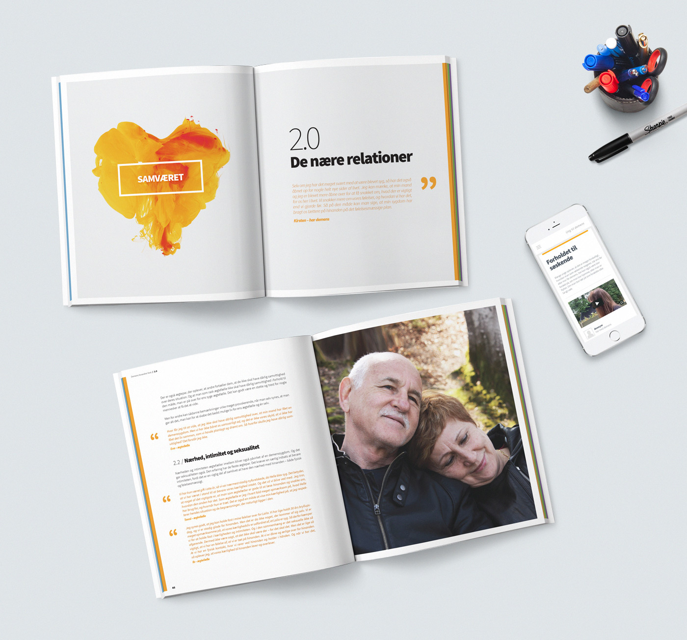 dementia alzheimers demens book app Website danish design graphic voight
