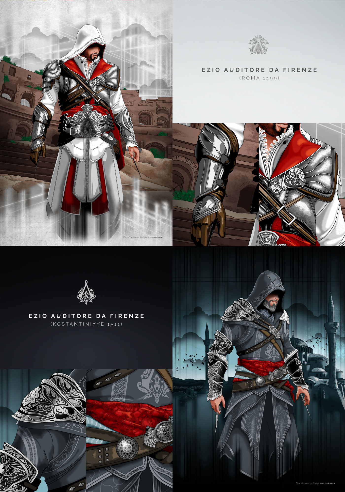 Assassin's Creed ubisoft video game Armor Rome Venice istanbul robes Swords Blade dagger