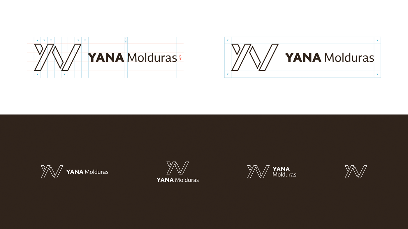 visual identity branding  wood logo frames Website company modern minimalist monoline