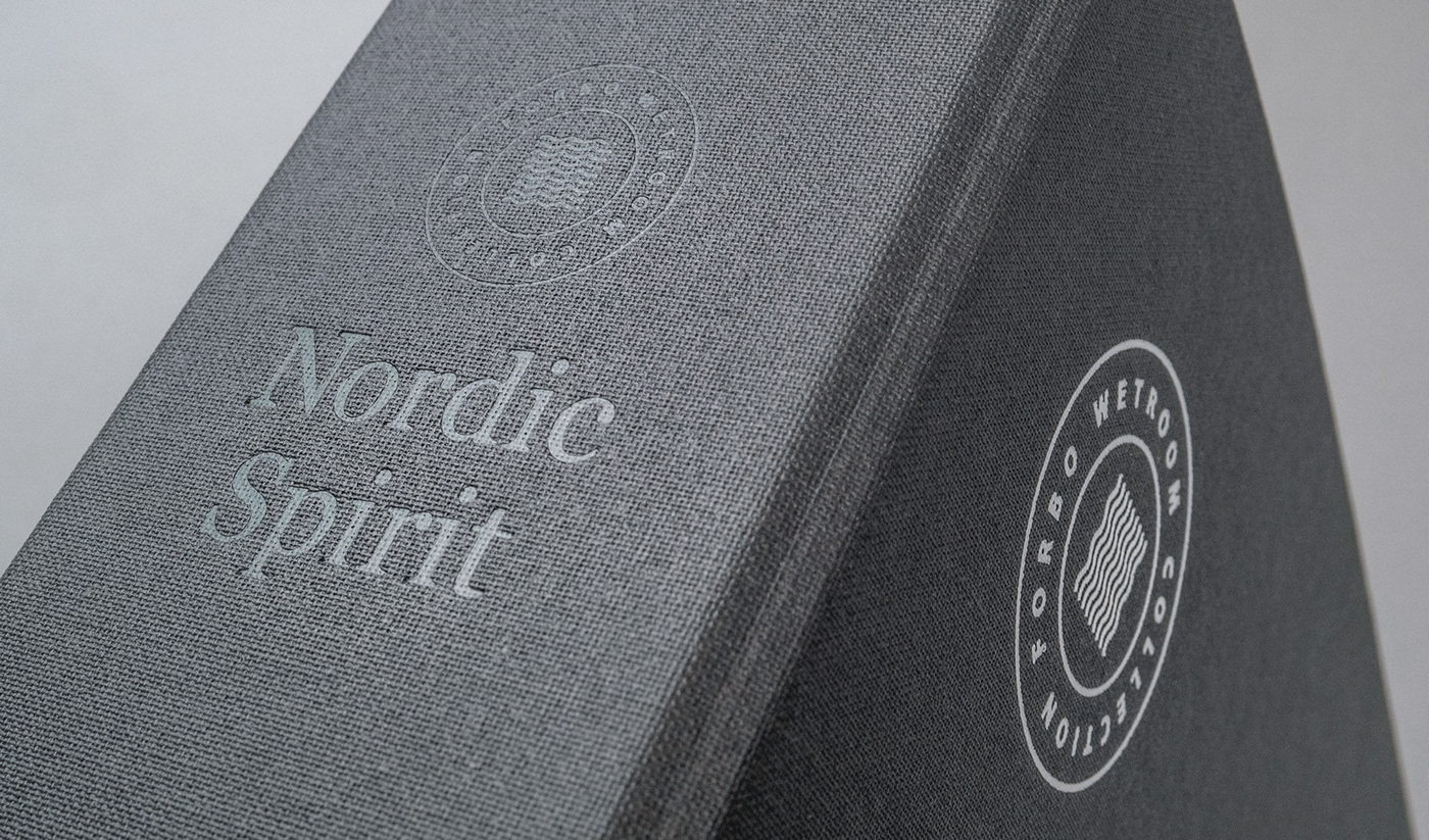 Interior wetroom nordic spirit design grey black and white Forbo minimalistic simplicity