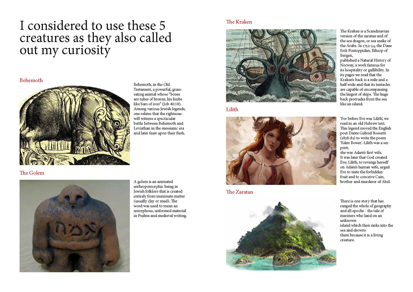 Adobe Photoshop collage Digital Art  fantasy imagination InDesign Layout mitology photo editing Process Book