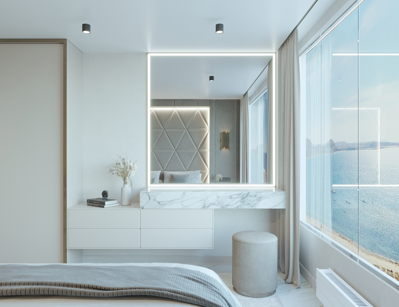 bedroom bedroom design panels interior design  visualization Render elegant 360 degree panorama 360°