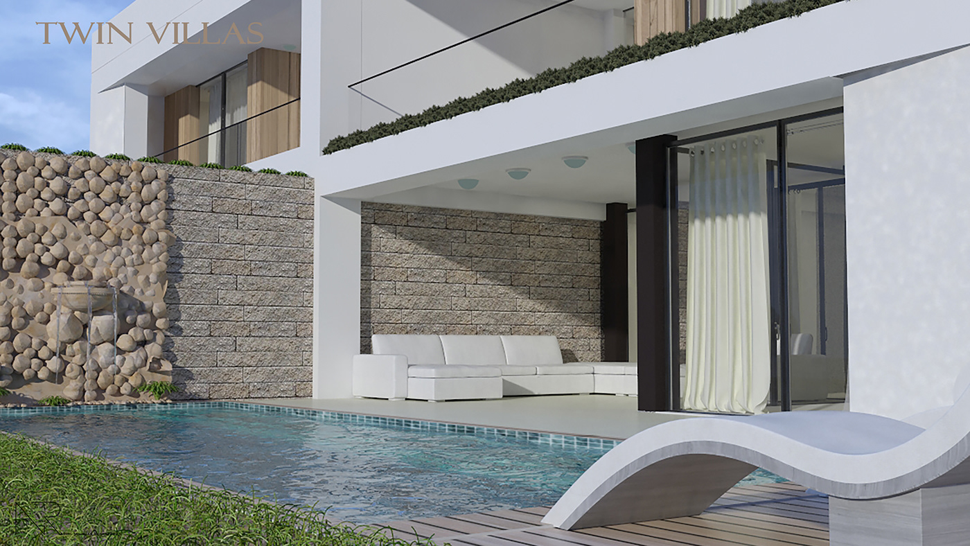 alamein architecture chalets New Alamein City resort sea front villa student project Twin Villa Urban Villa