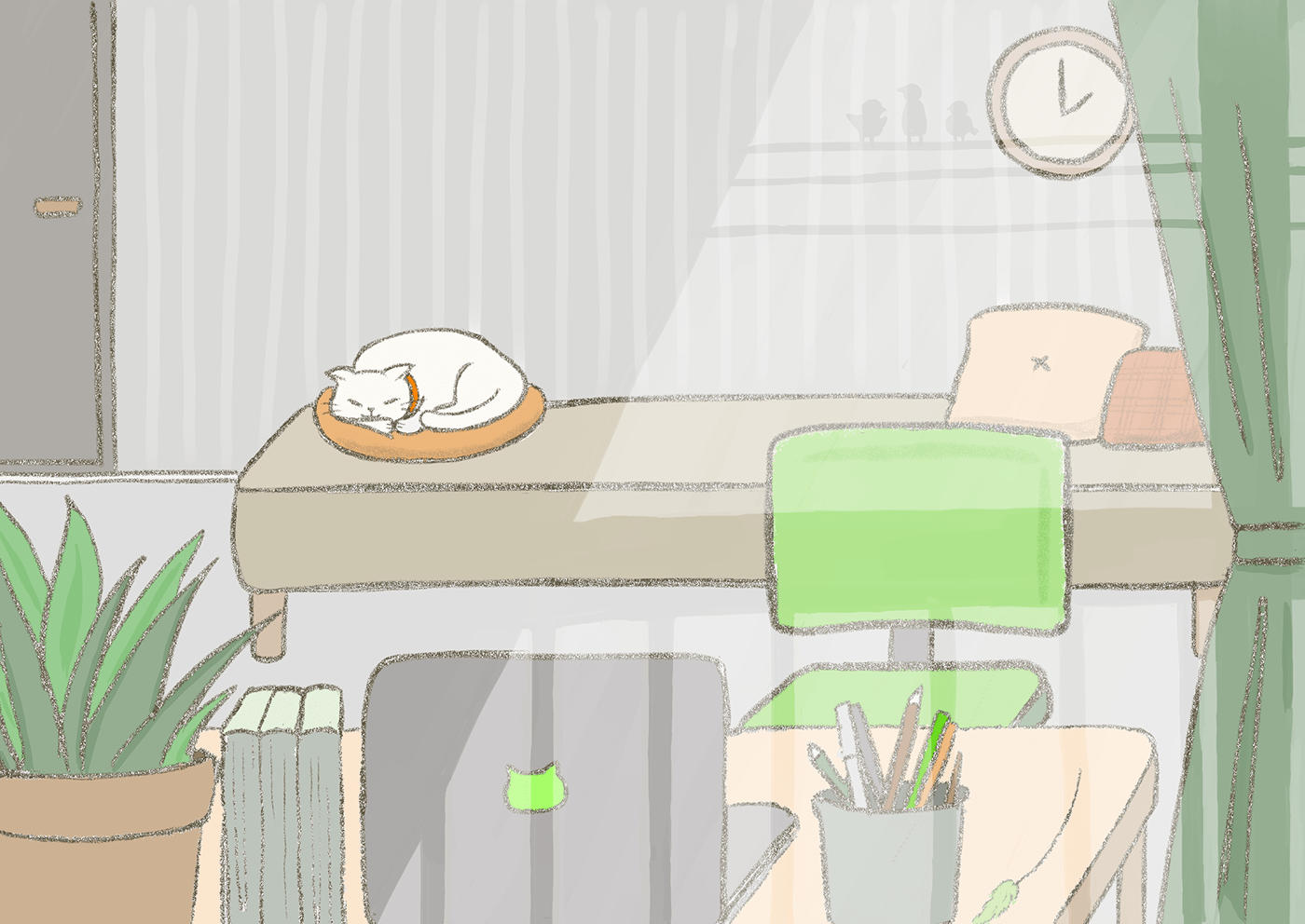 Cat ILLUSTRATION  Illustrator napping room