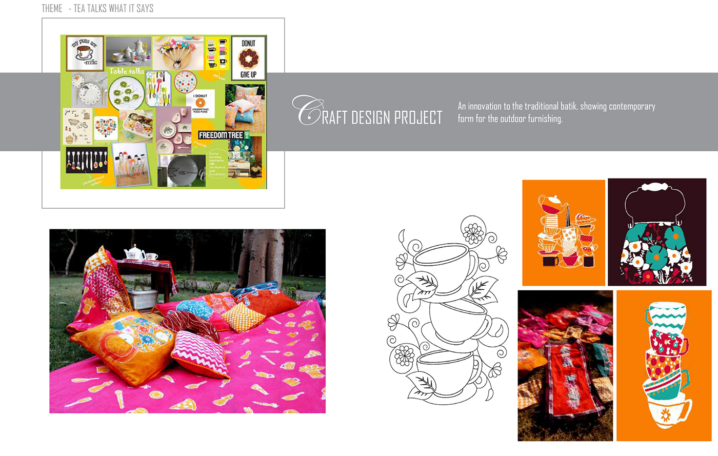 cushions home decor portfolio Textiles College Project NIFT Print Development surface design textile design 