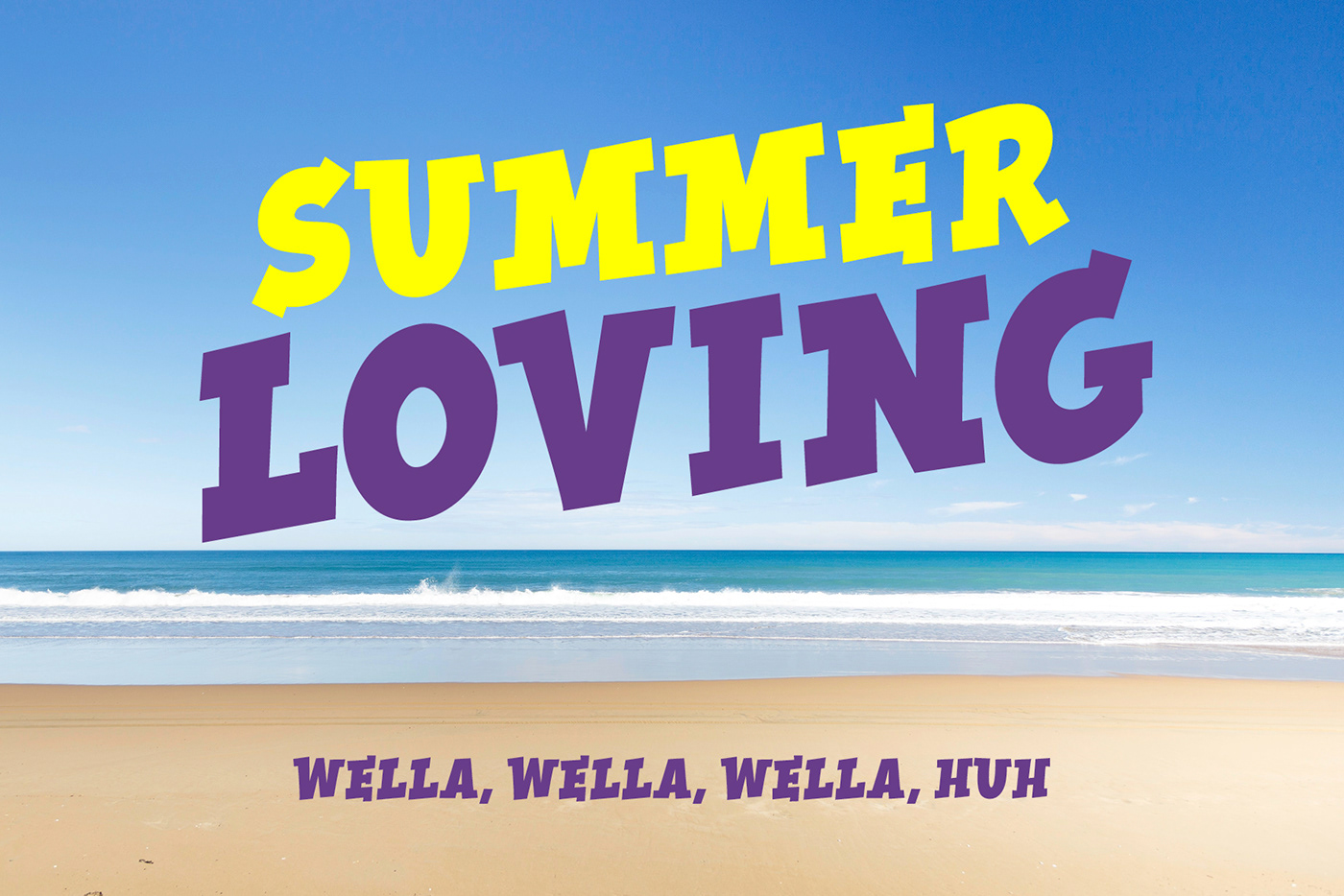 Wham! Font Summer Loving preview image