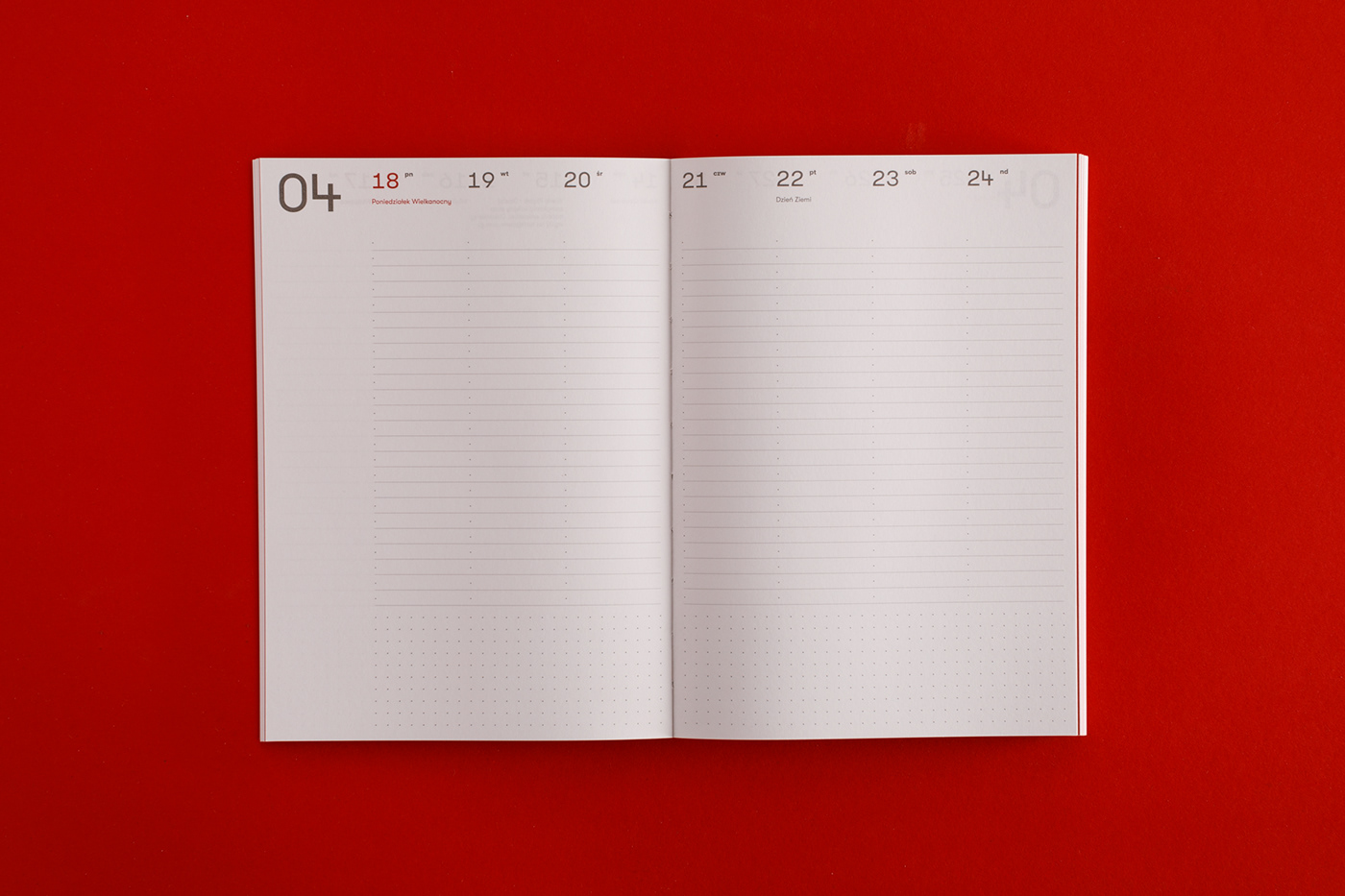 book calendar dots editorial embossing graphic design  Layout print red typography  