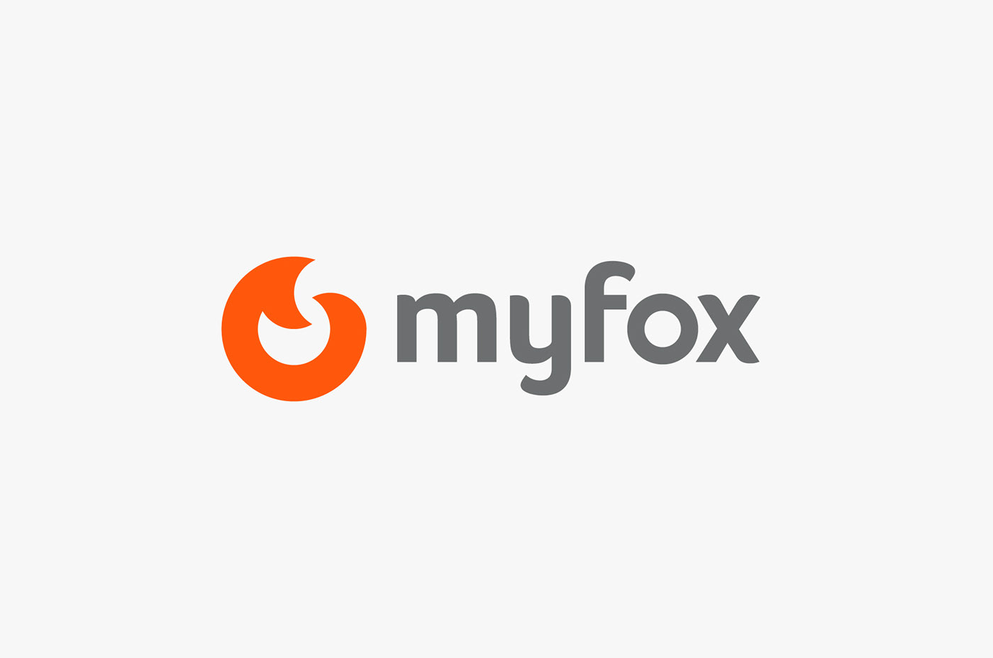 myfox Domotique orange circle cercle rebranding house logo Icon FOX my animal security alarm