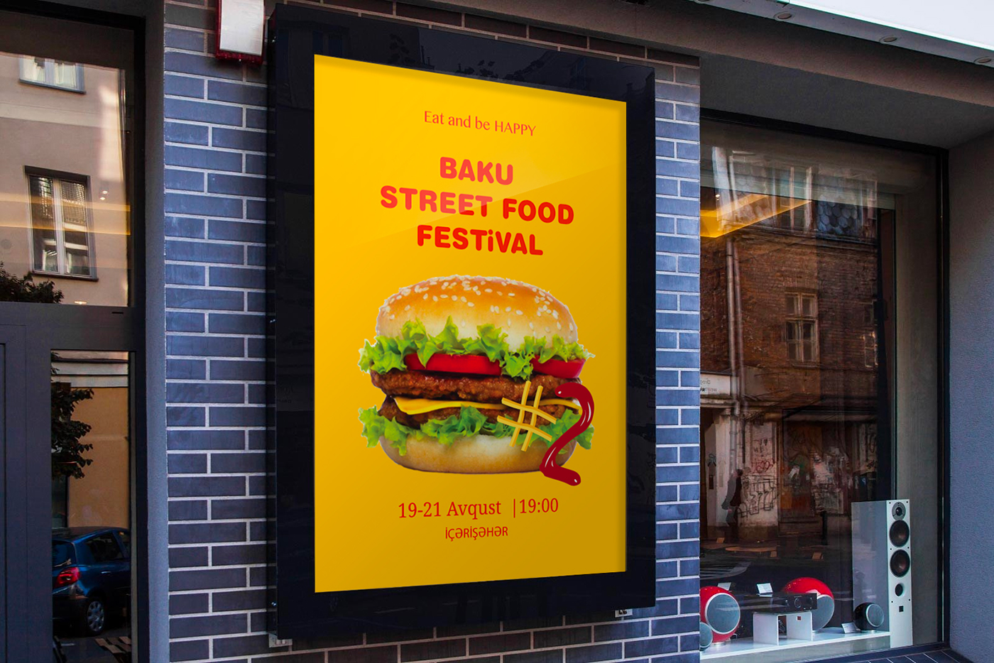 poster background design banner flyer vector ILLUSTRATION  business blank burger
