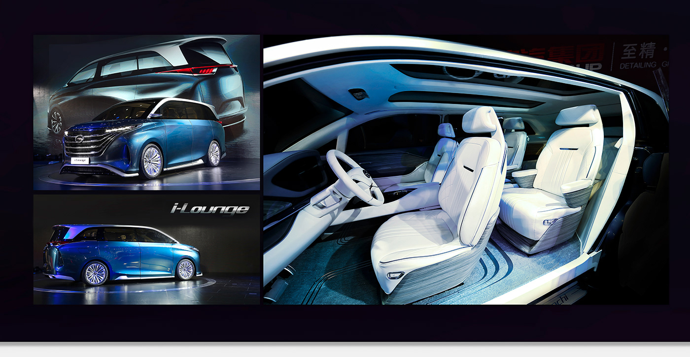 Design Development gac internship sketch seats steering wheel belt button Car Interior china