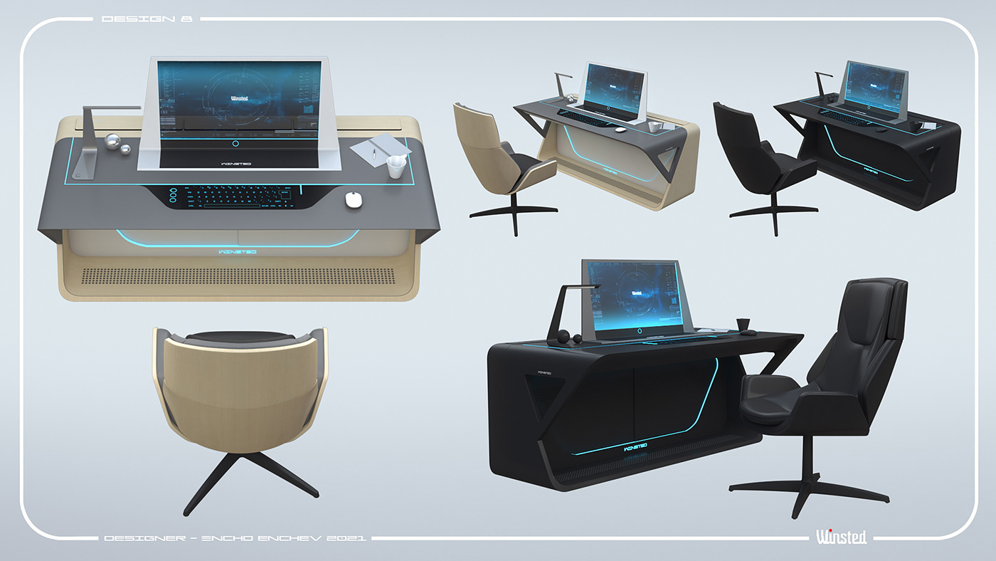 concept consoles design desk furniture modern techincal winsted