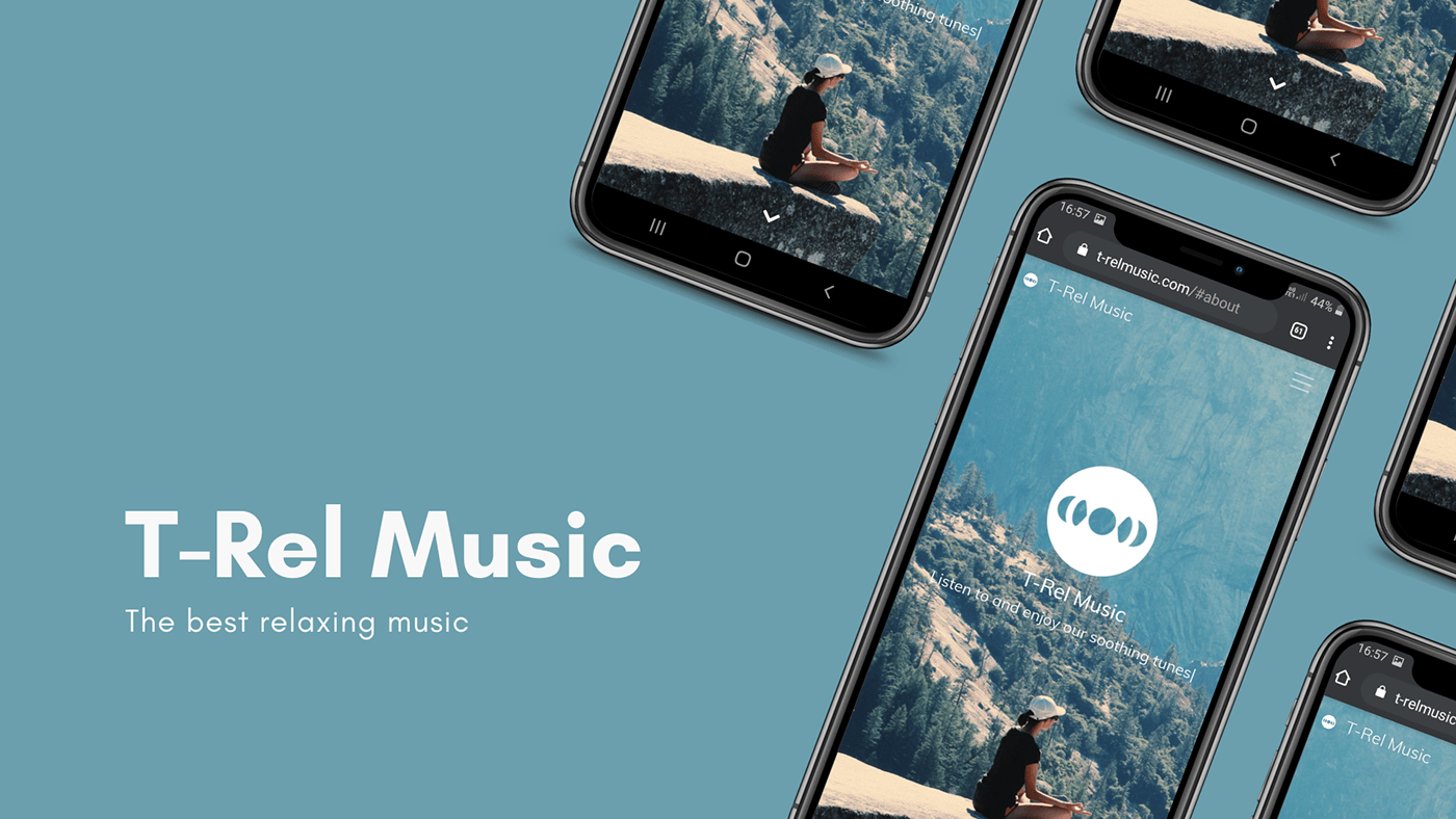 T-Rel Music webpage on Mobile device