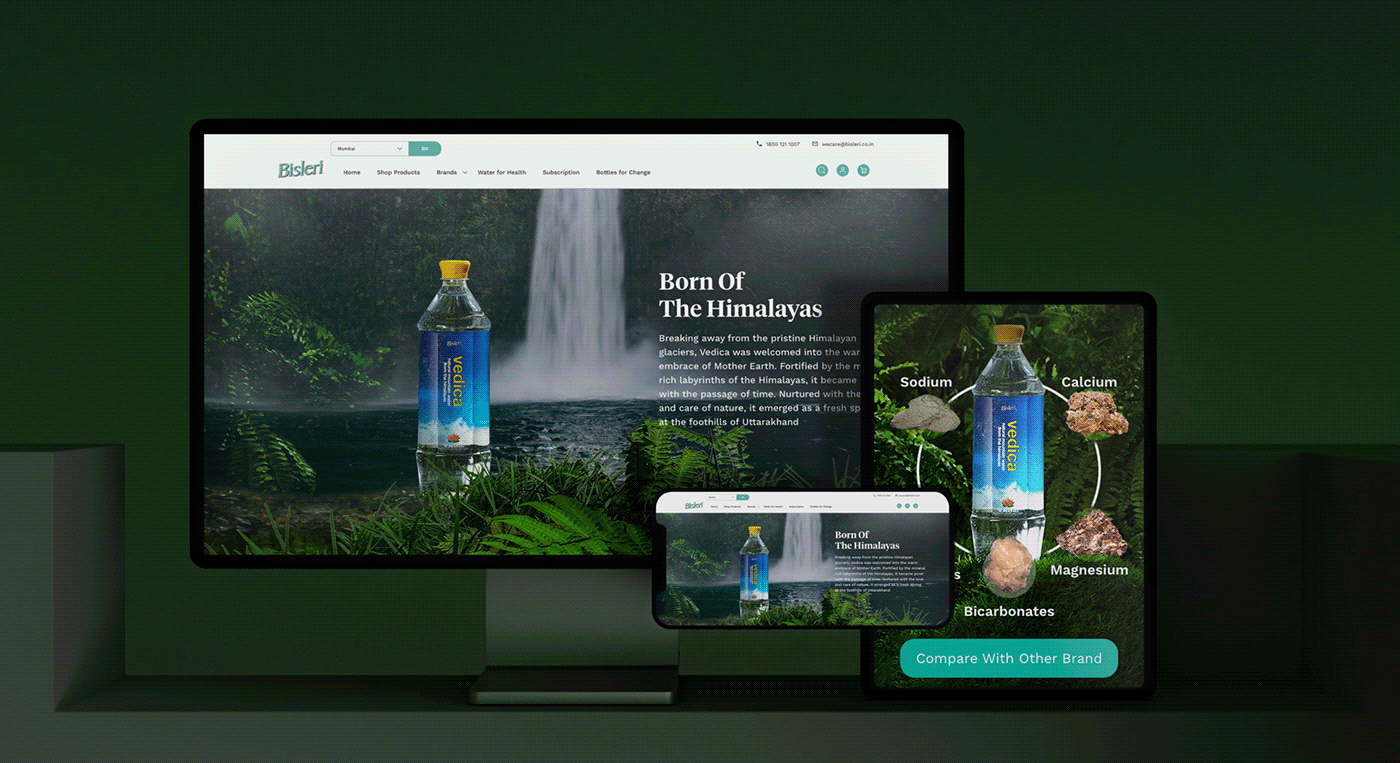 UI/UX storytelling   Website idea graphic design  Nature water design typography   color