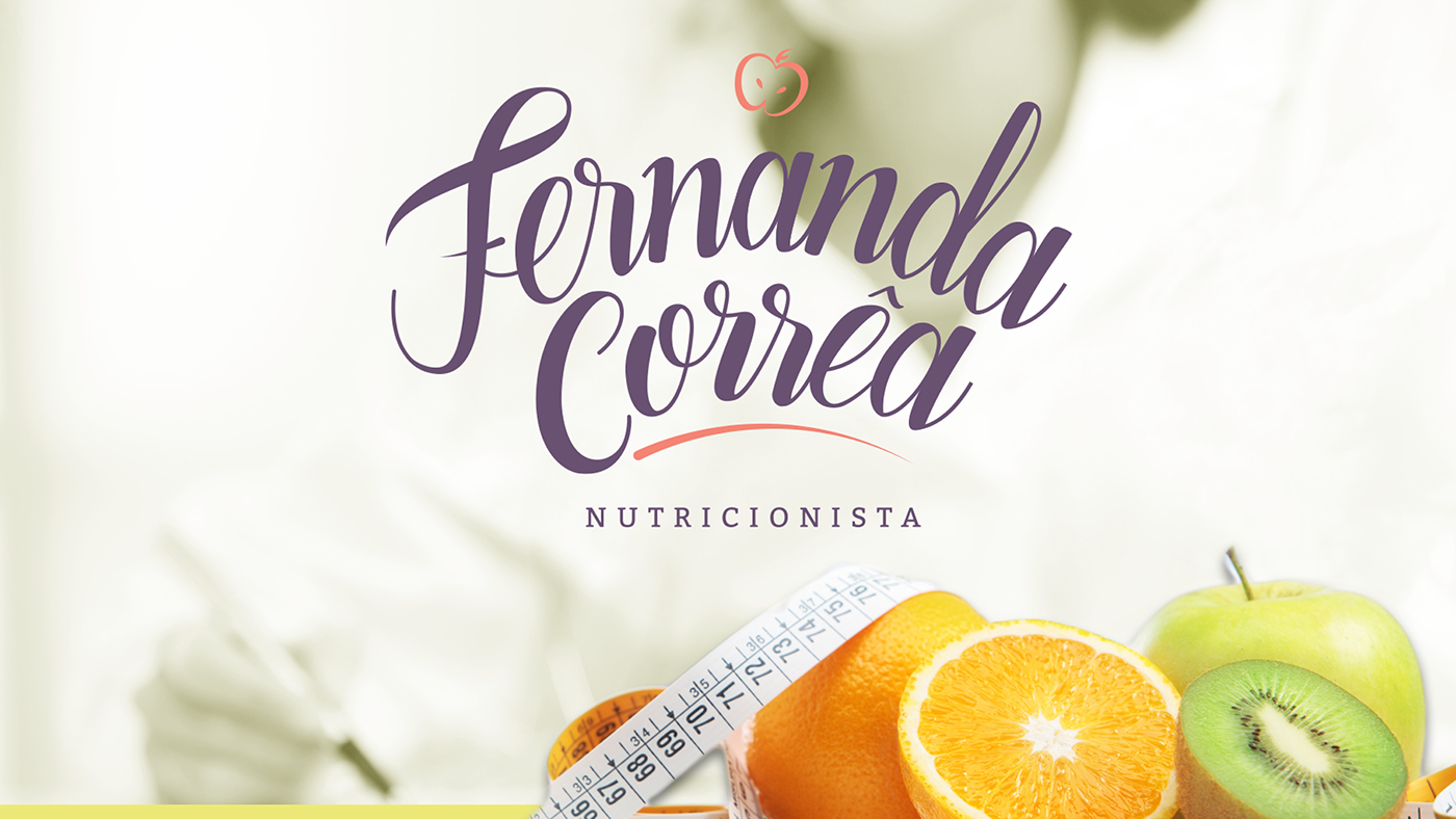 branding  lettering Nutrição nutricionista