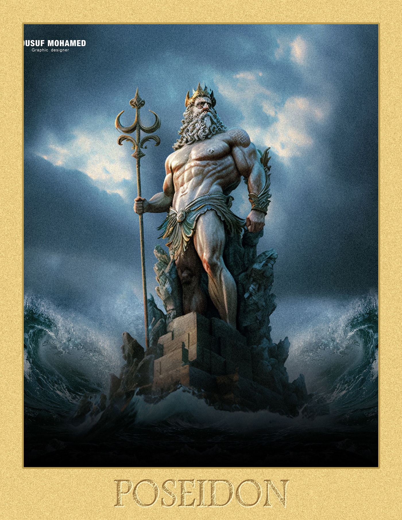 Digital Art  digital illustration ILLUSTRATION  mythology poster zeus