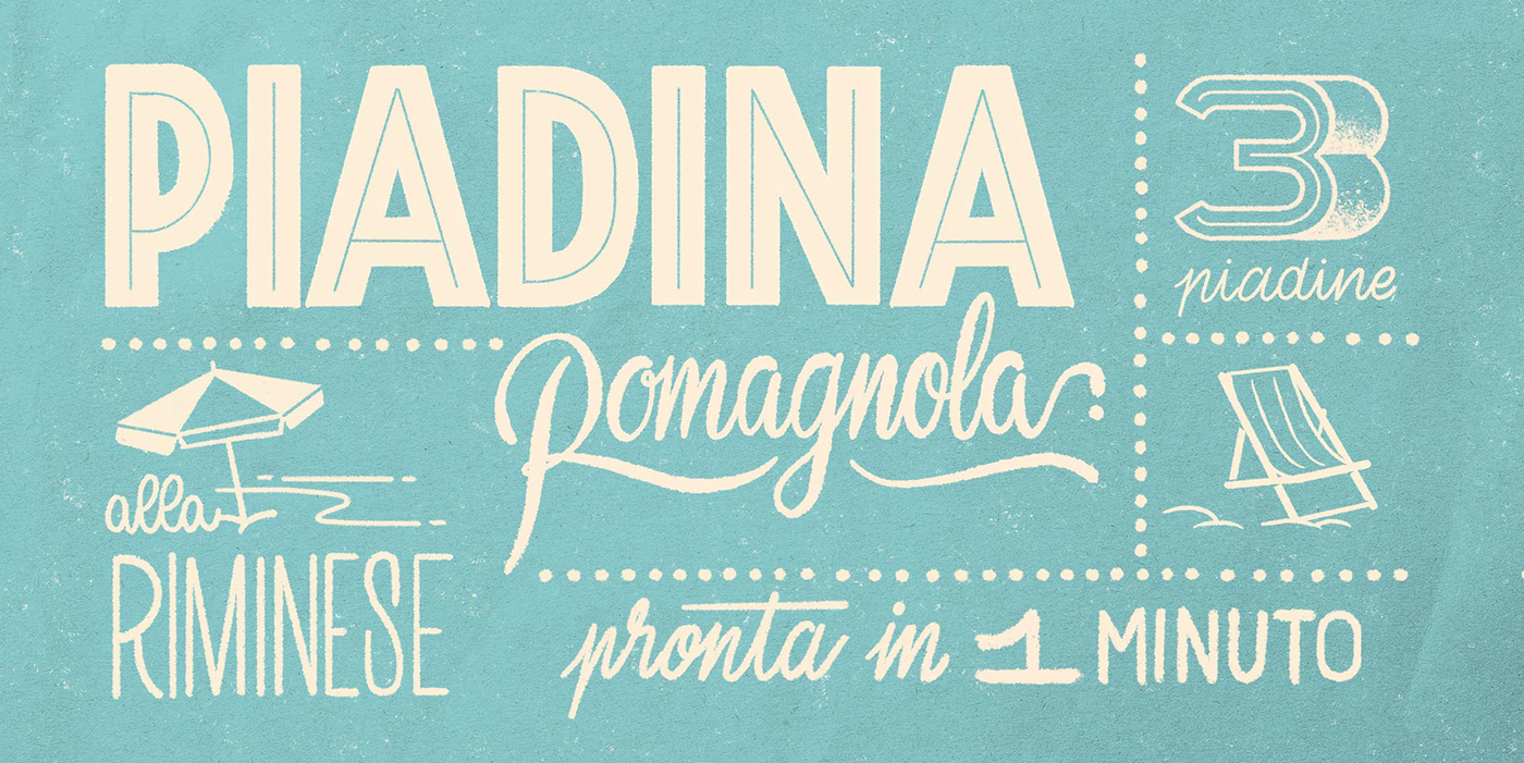 bakery branding branding  Bruschetta Food  Handlettering identity Packaging piadina Pizza typography  