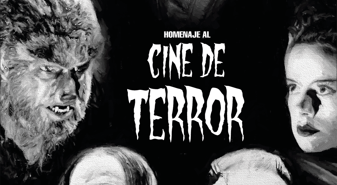 Terror horror cine poster cartel Classic lugosi karloff Chaney antiguo