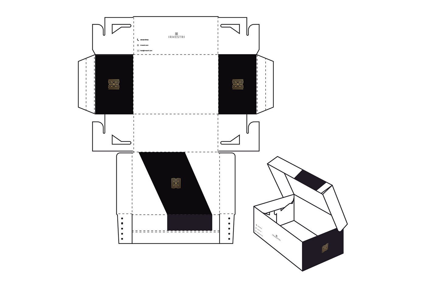 branding  diseño de marca dorado elegante logofolio Logotipo negro zapateria