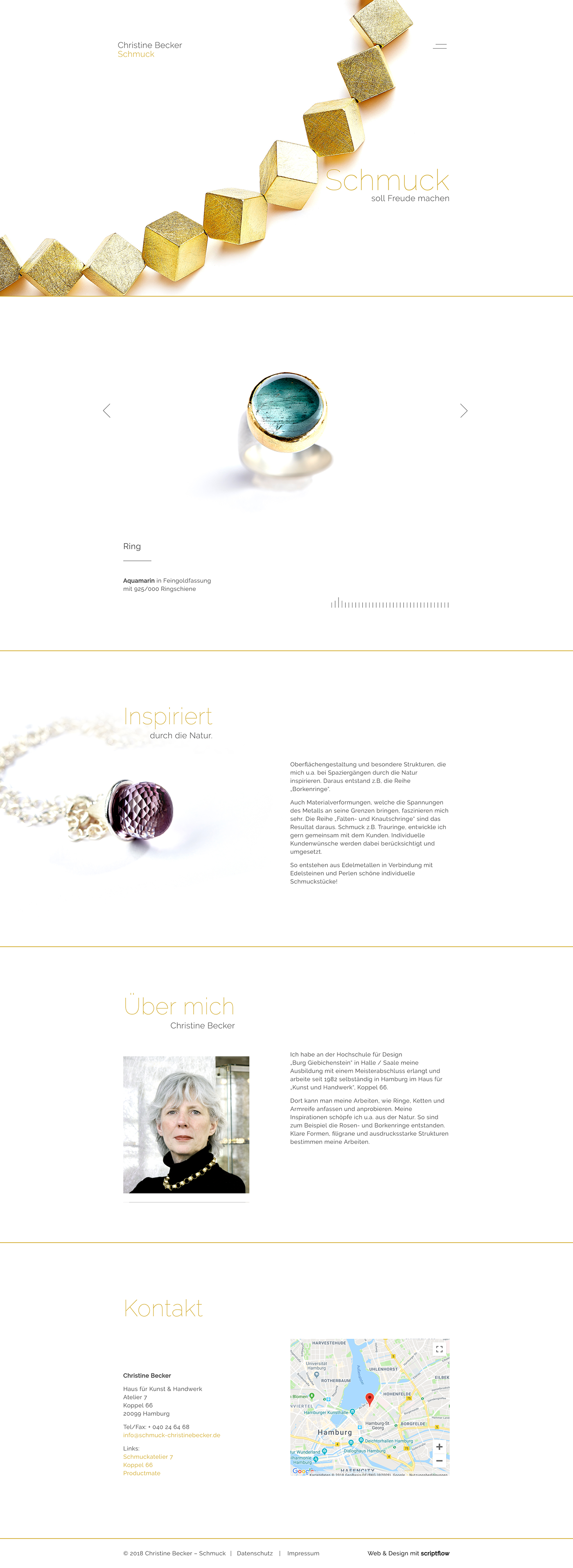 Webdesign goldsmith jewelery Webdevelopment