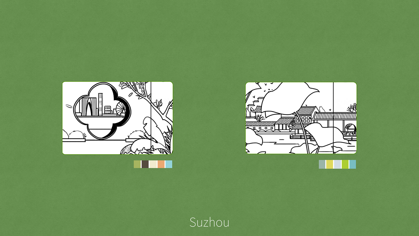 shanghai Suzhou starbucks City card city illustrations yulonglli adobeawards