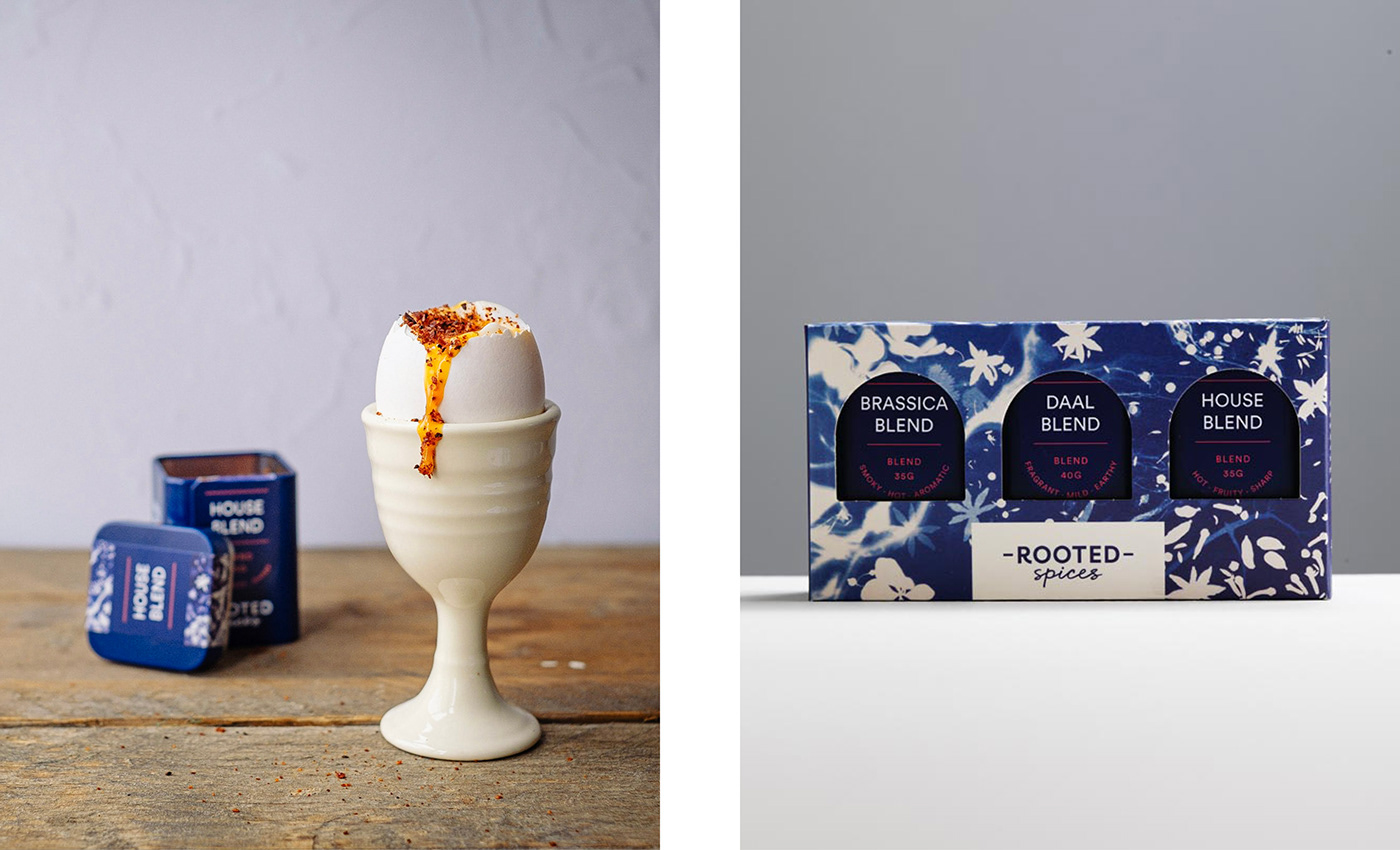 branding  cyanotype foodpackaging   identity London Packaging spices Startup art direction  graphic design 
