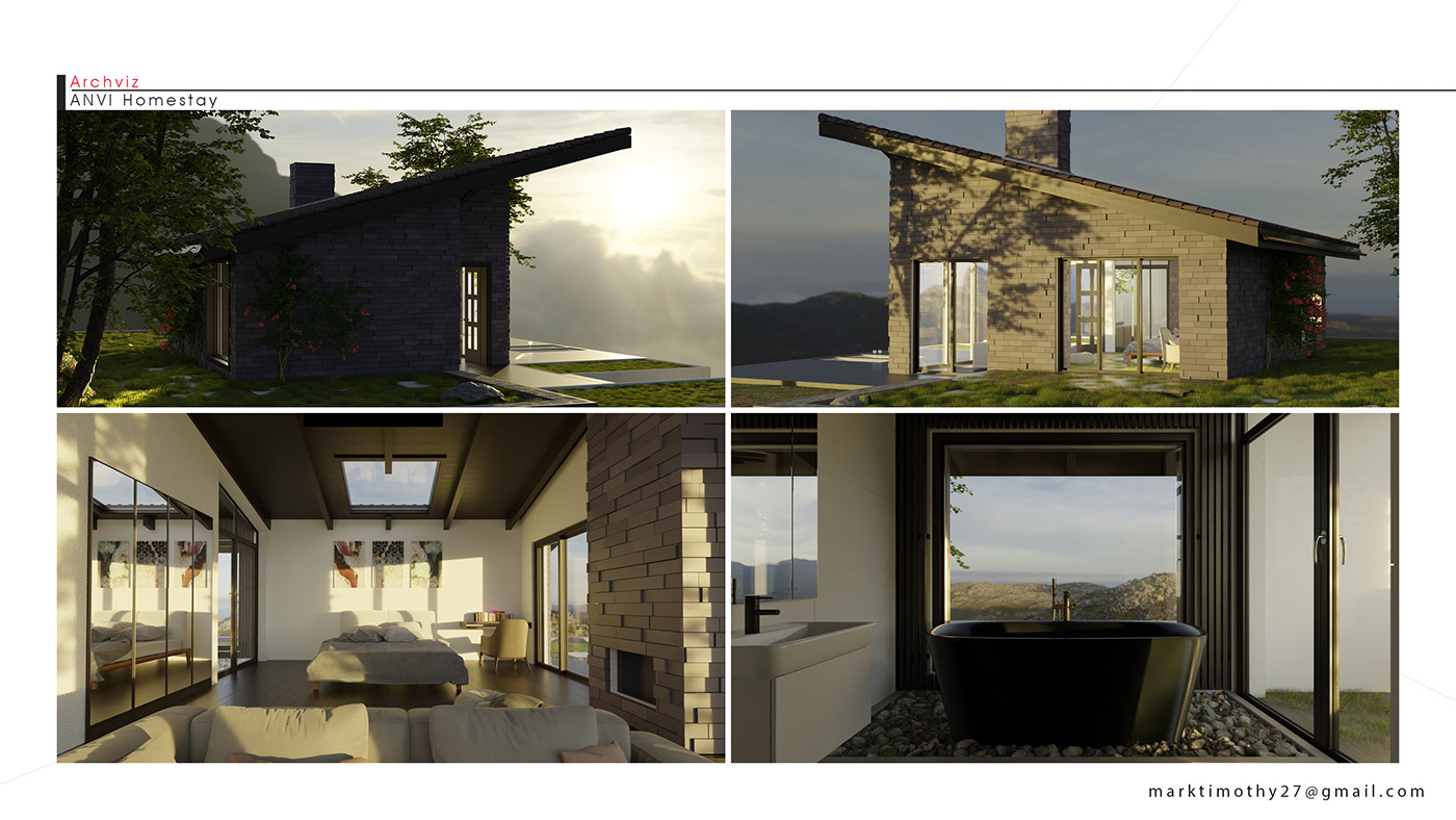3D architecture archviz building clean exterior interior design  modern Render visualization