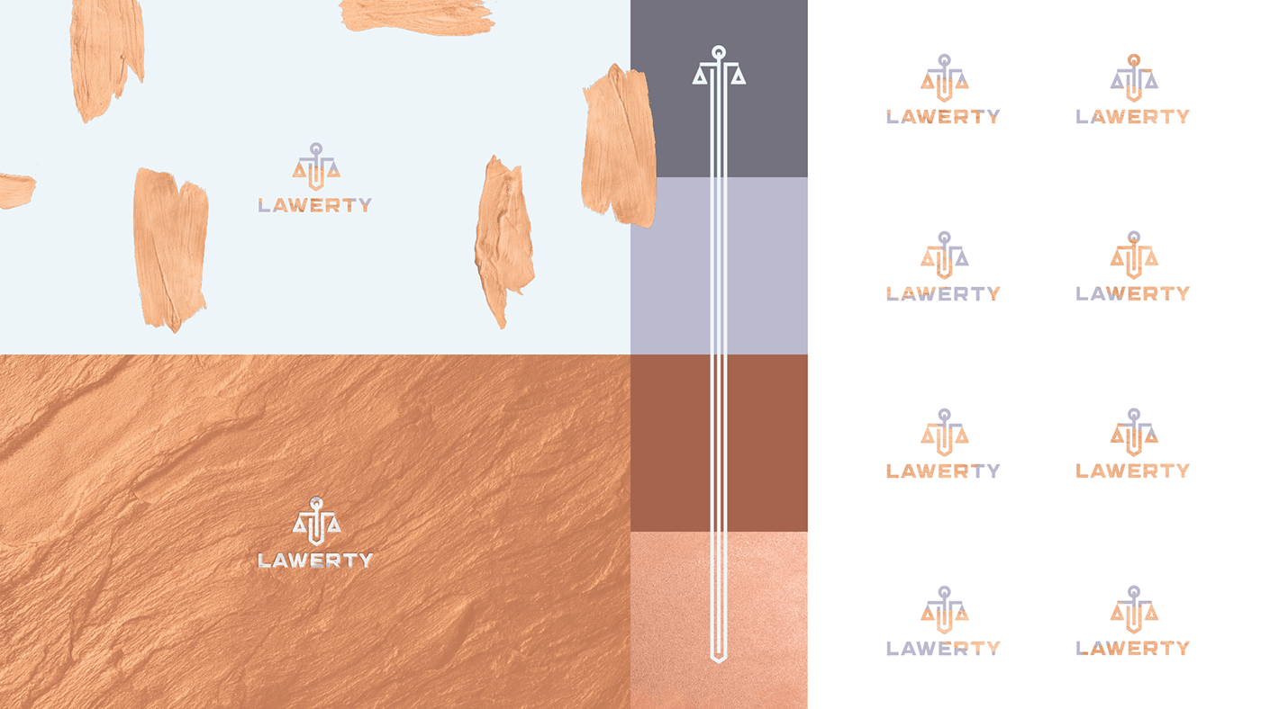 law Liberty copper grey lawyer firm flexible logo