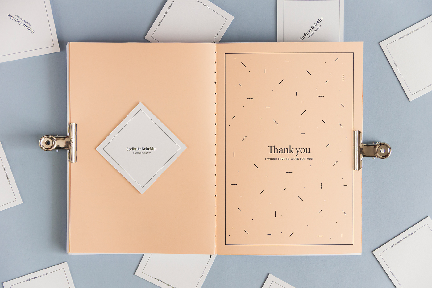 Business Cards portfolio creative student designer Book Binding Fun delicate refined book Booklet slipcase Self Promotion design