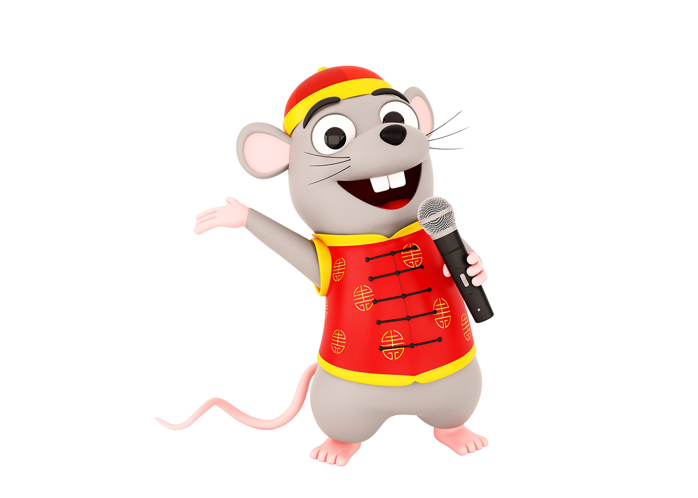 3D asia brand Character design  china chocolate cny kinder Mascot rat