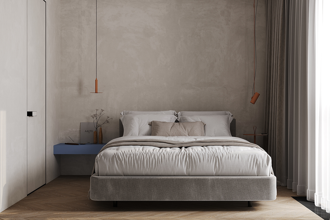 3ds max architecture archviz bedroom designs  Bedroom interior CGI cozy interior interiors visualization