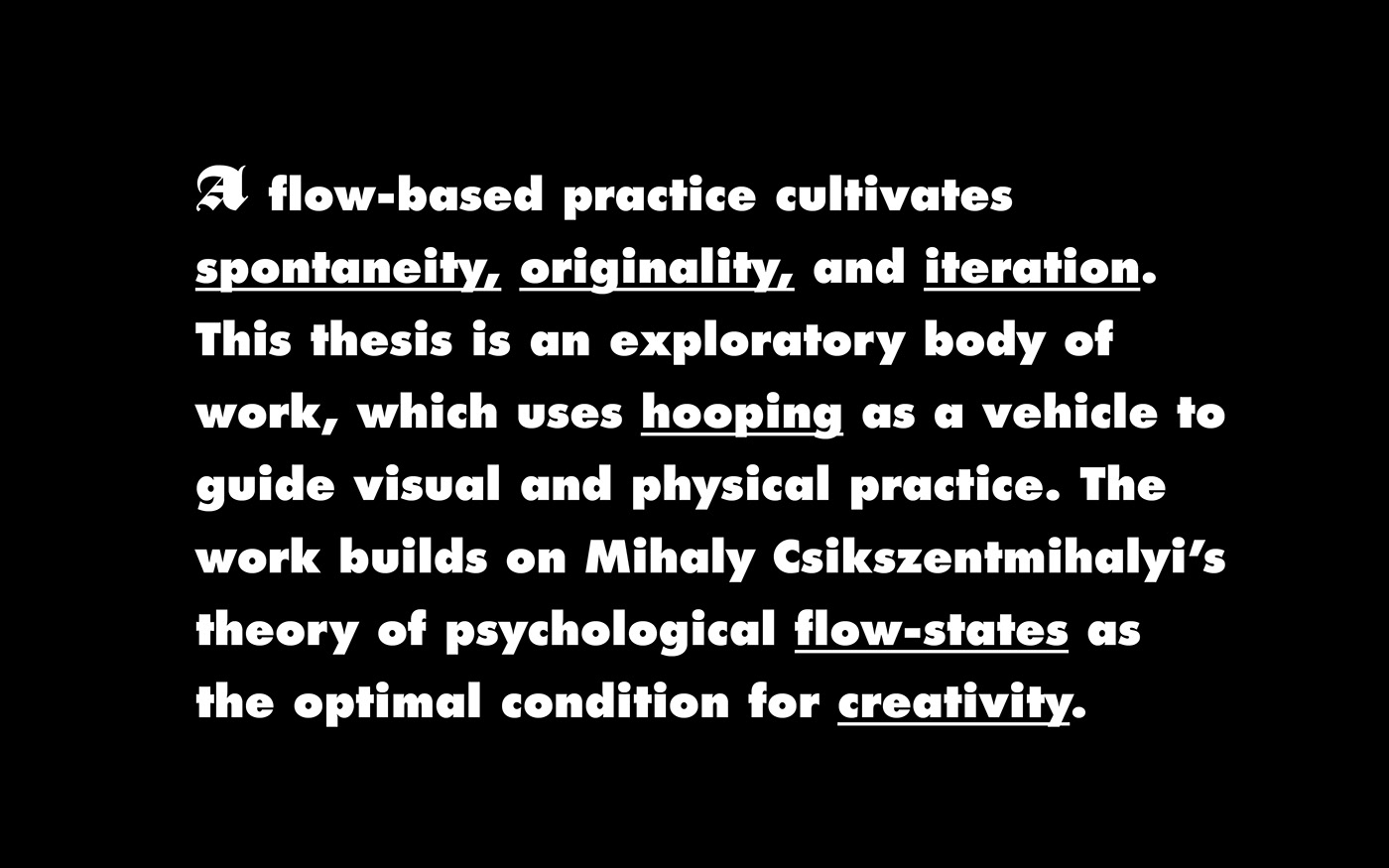 hula hoop hooping Experimental Typography experimental type cinema4d creative coding MFA Thesis processing flow adobeawards