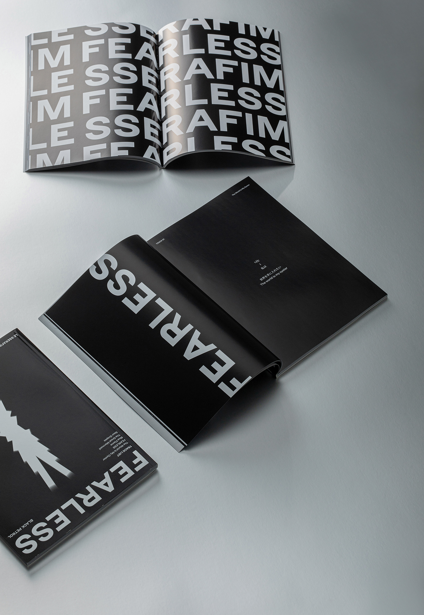 Album BI branding  huskyfox identity kpop LESSERAFIM music Packaging Hybe