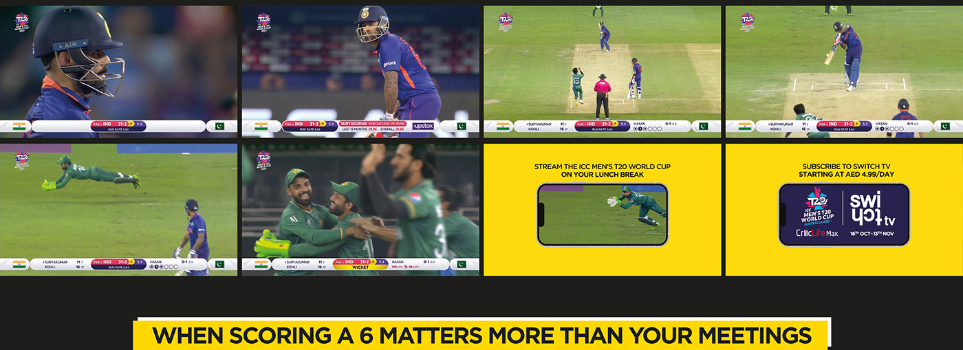 Advertising  Saatchi & Saatchi dubai Cricket sports Streaming App social content