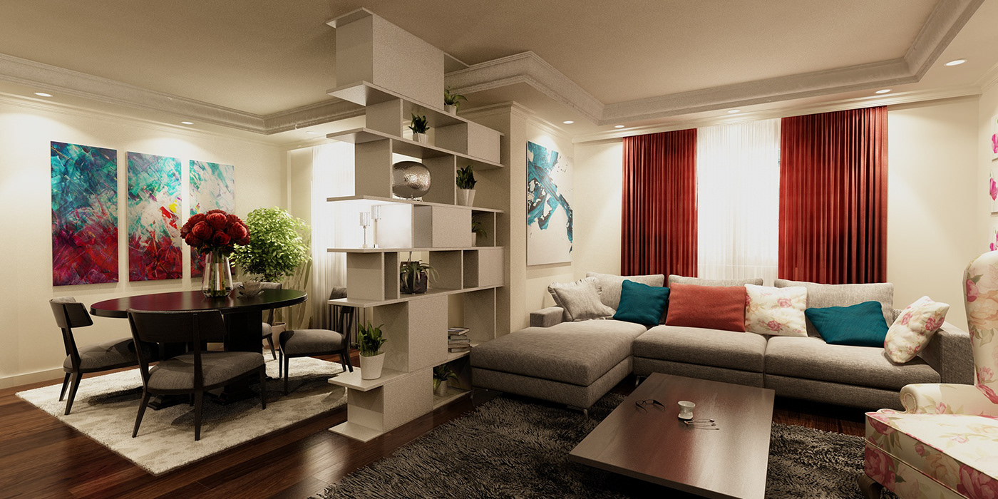 design Interior decor living architecture contemporary cozy wood Render Flowers