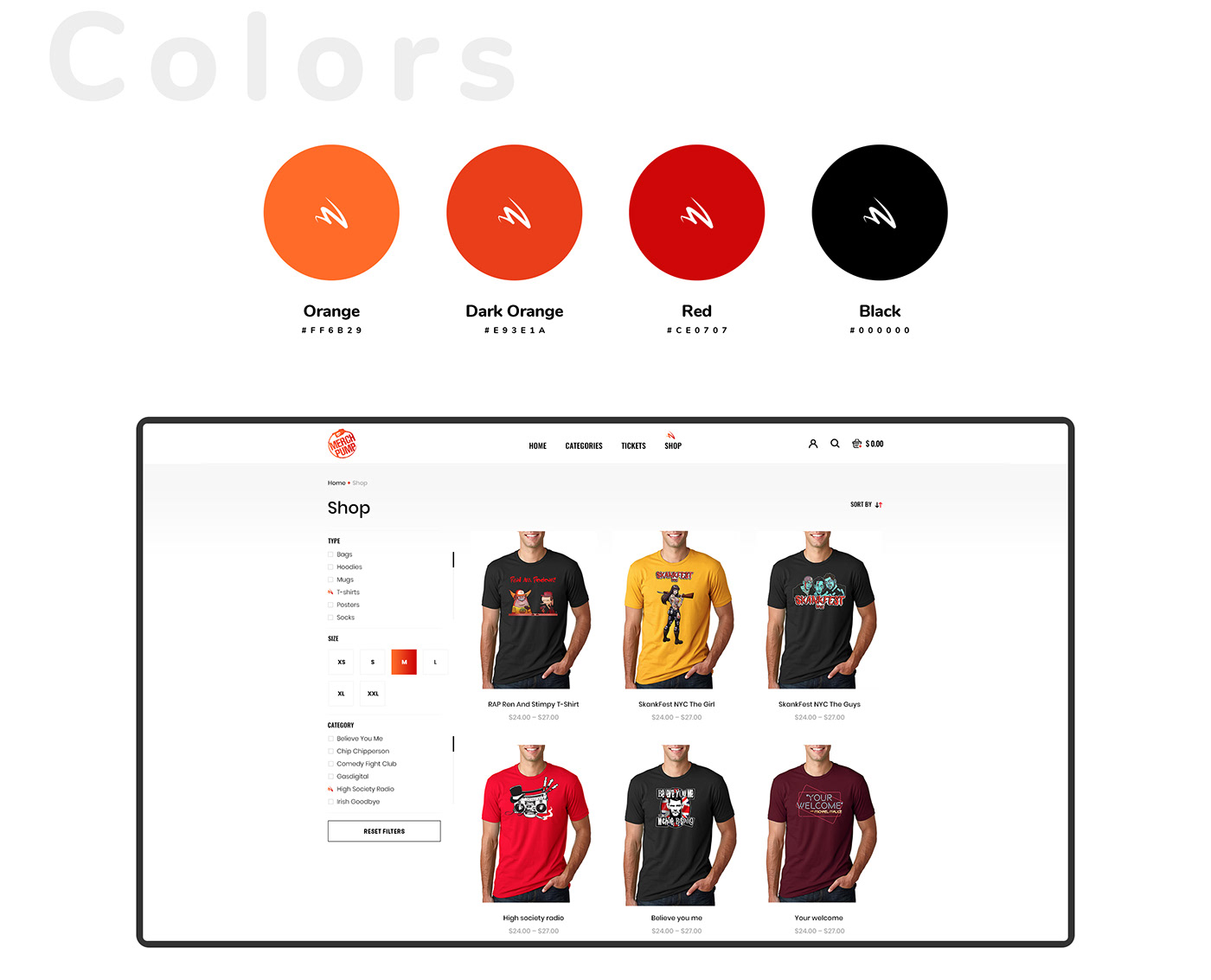 Web Web Design  ux UI minimal E COMMERCE shop black and white red e shop